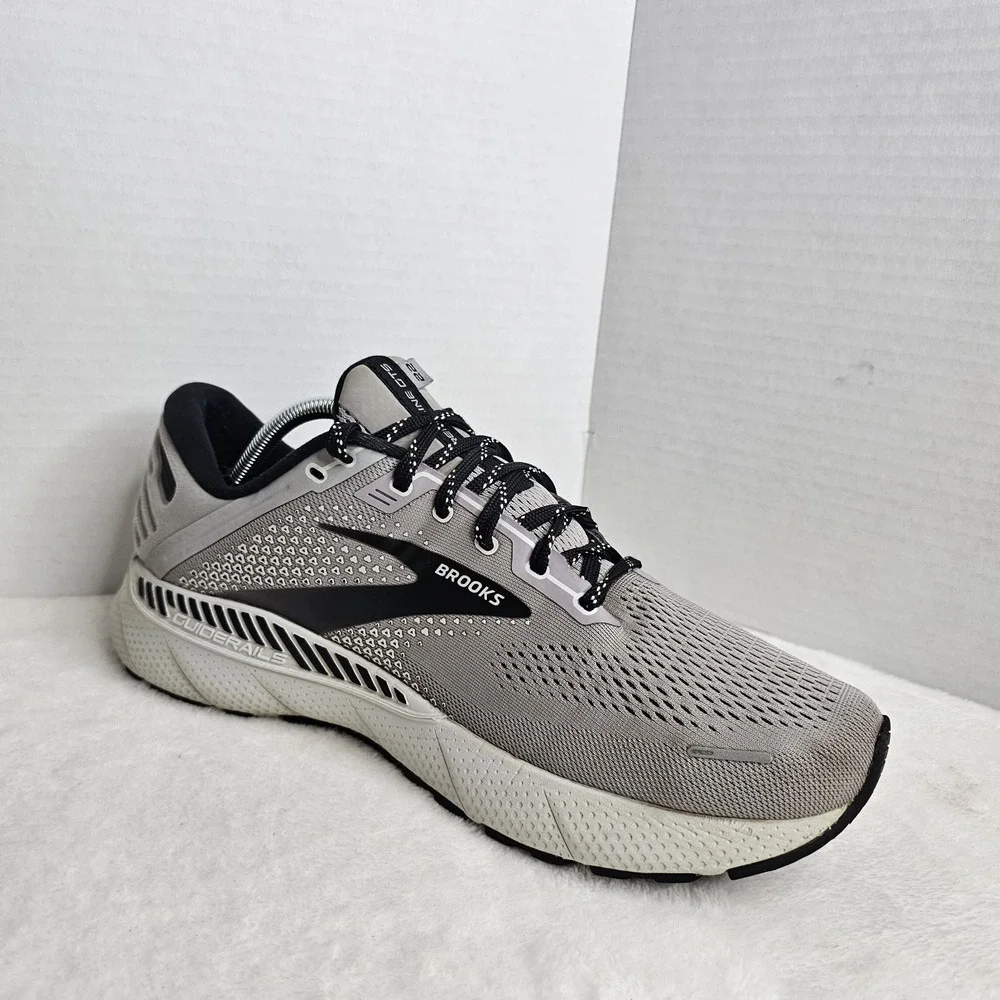 Brooks Adrenaline GTS 22 Men 12 Wide (2E)Grey Black Running Shoes 1103662E012